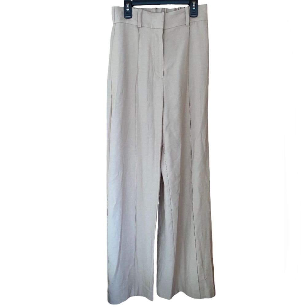 WAYF tan wide-leg rayon lightweight dress pants size XS